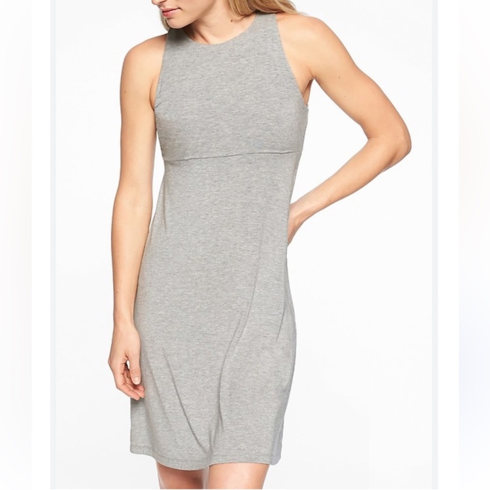 Athleta Santorini High Neck Solid Dress in Gray